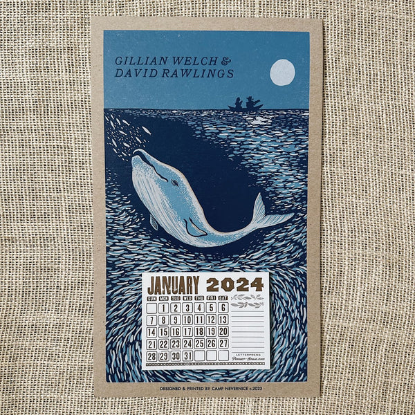 Blue Whale 2024 TearAway Calendar Acony Records