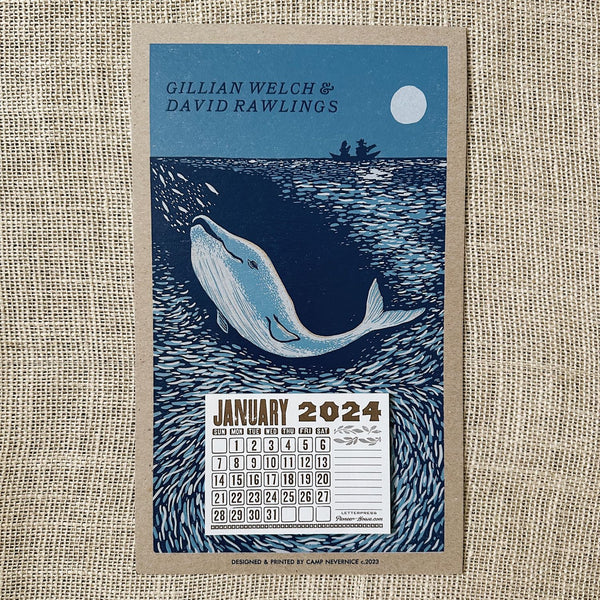 Blue Whale 2025 TearAway Calendar Acony Records
