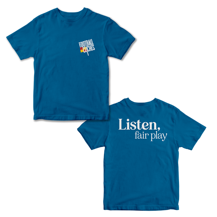 Listen, Fair Play - T-shirt (Black / Blue)