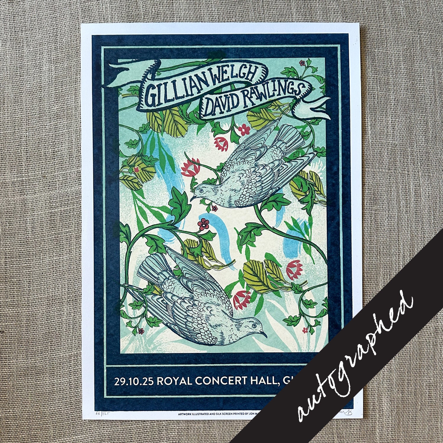 Royal Concert Hall, Glasgow 29 October 2025 Poster (Signed)