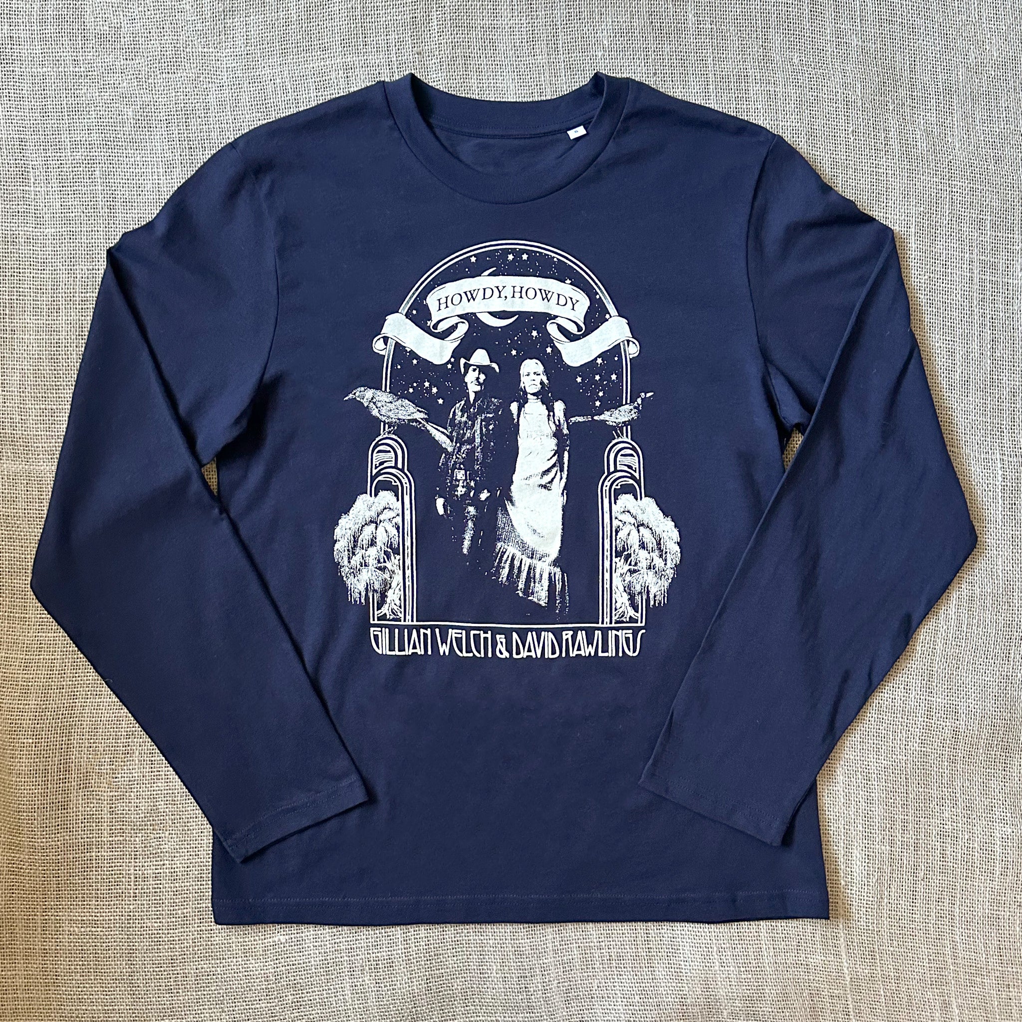 Howdy Howdy Long Sleeve French Navy T-Shirt