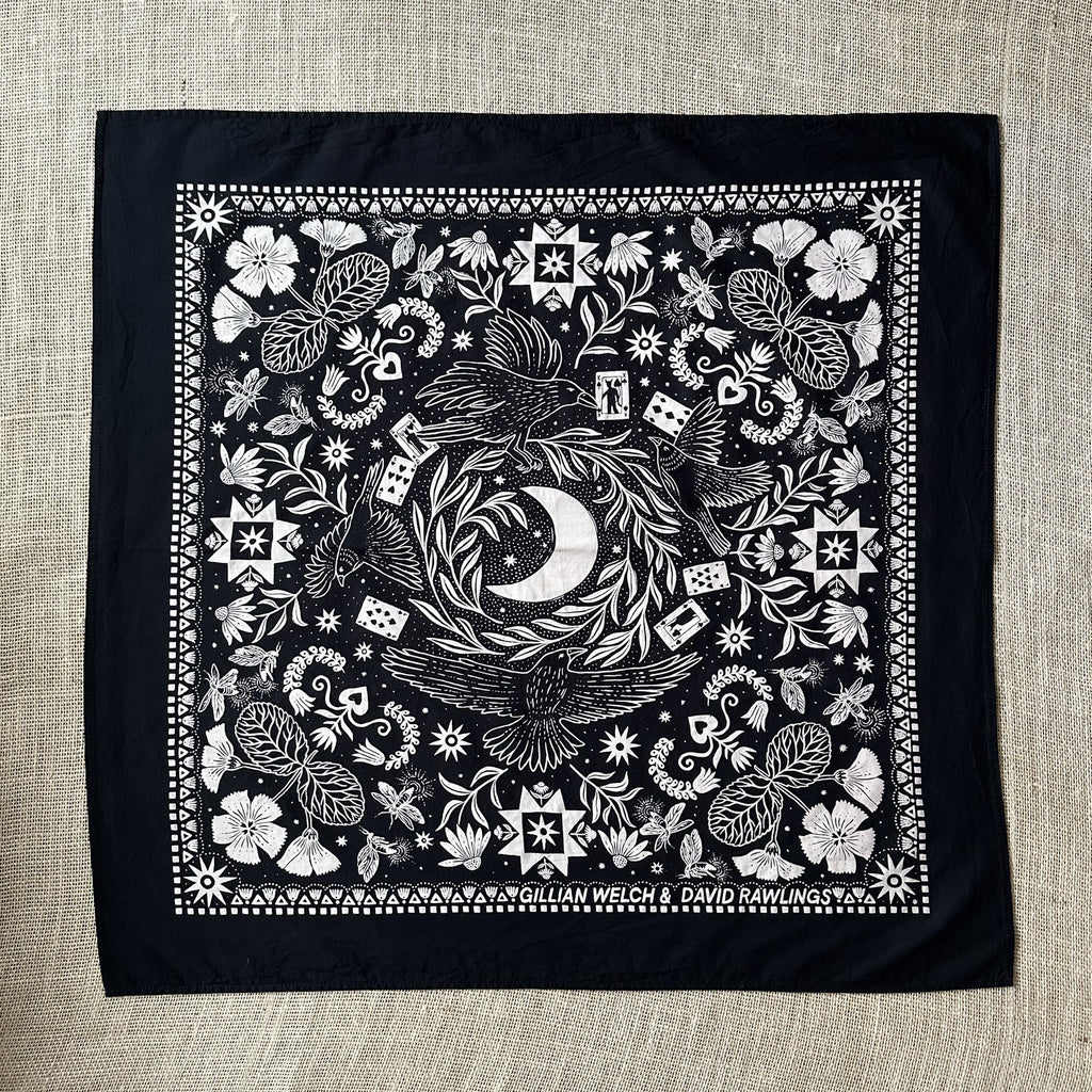Woodland Cowboy Bandana (Black/White)