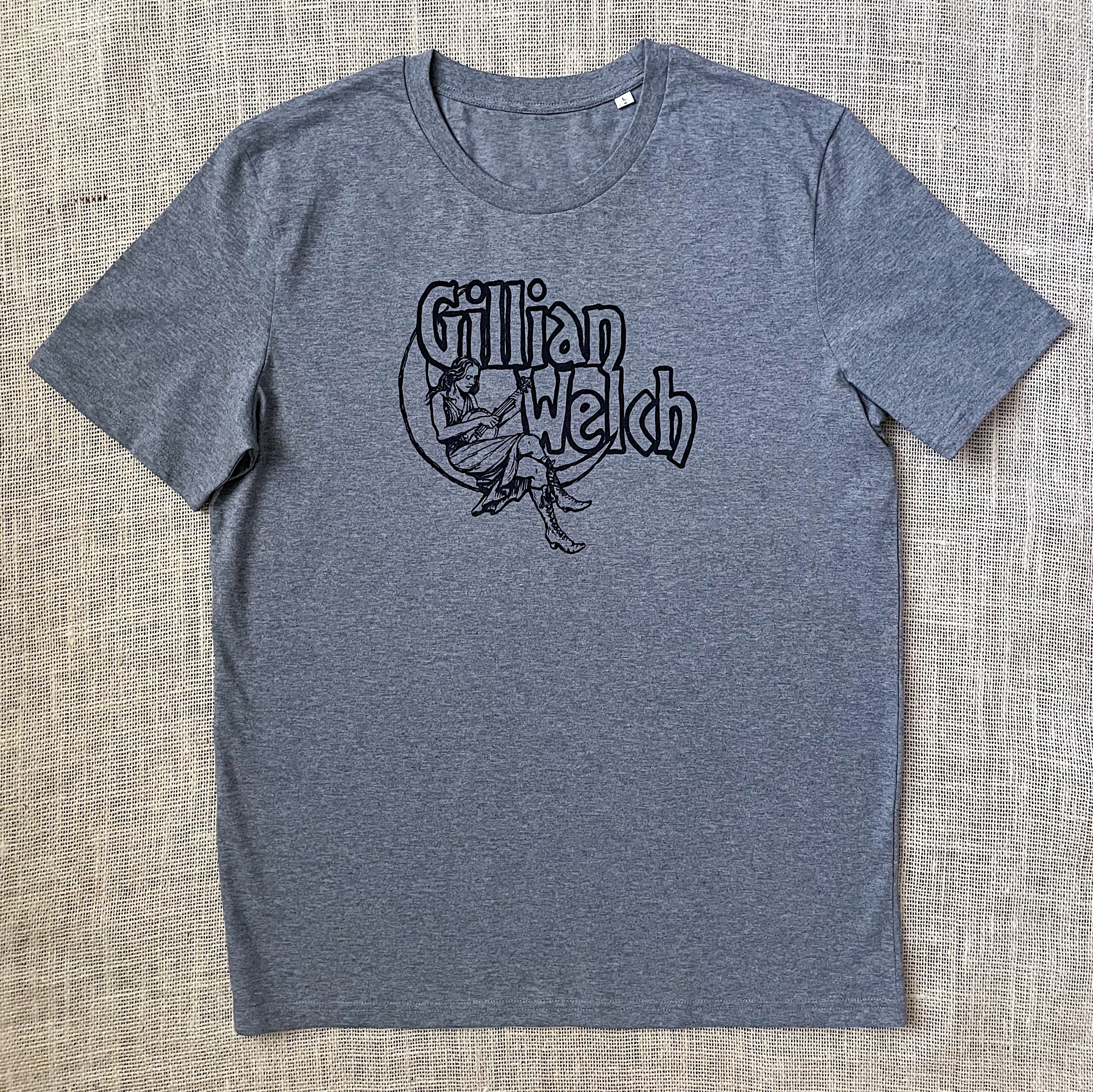 Moon Stencil Heather Grey Unisex Tee